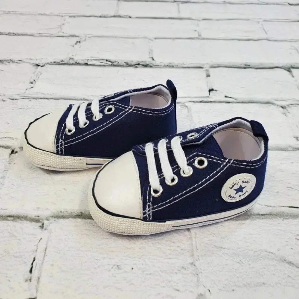 Infant size 6 Navy Blue Soft Sole Baby Shoes baby sneakers for girl and boy